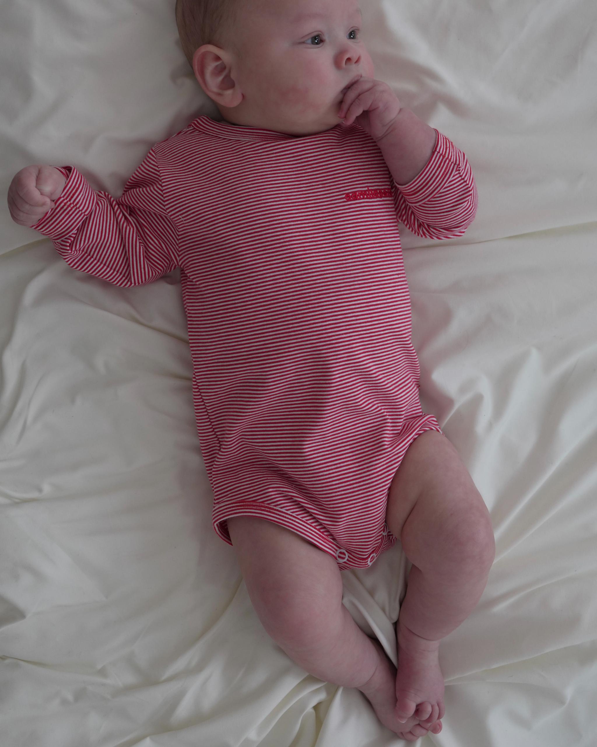 camilapole  Petit Stripe Romper – Red
