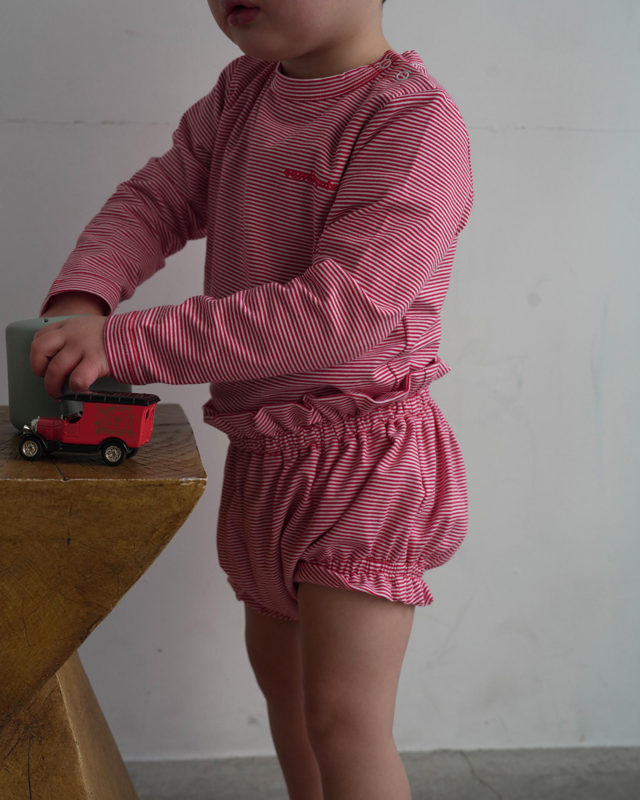 camilapole  Petit Stripe Bloomer – Red