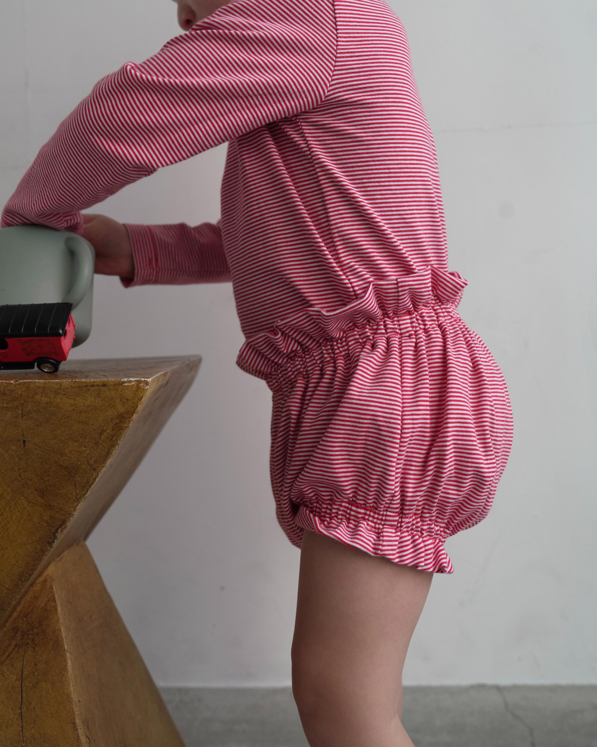 camilapole  Petit Stripe Bloomer – Red