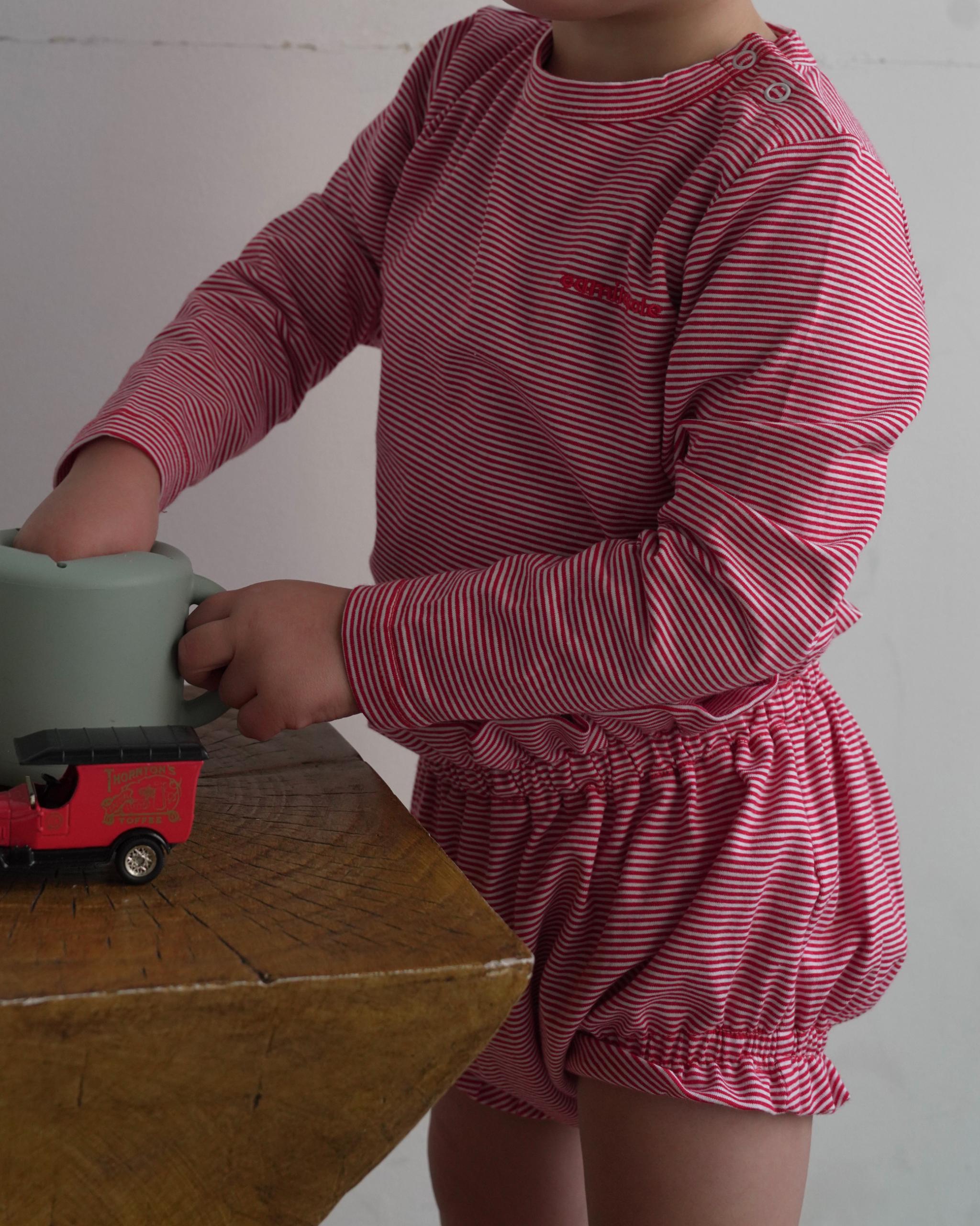 camilapole  Petit Stripe Bloomer – Red