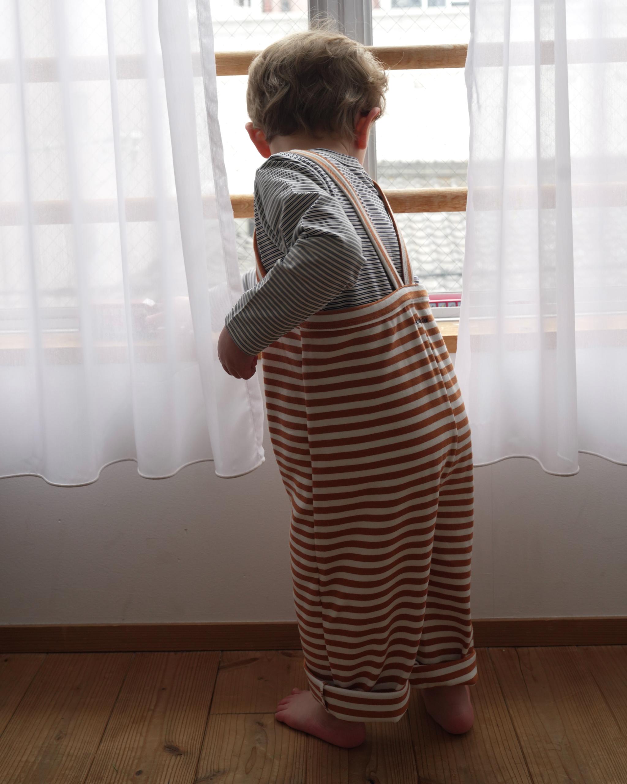 camilapole  Soft Stripe Overalls - Caramel