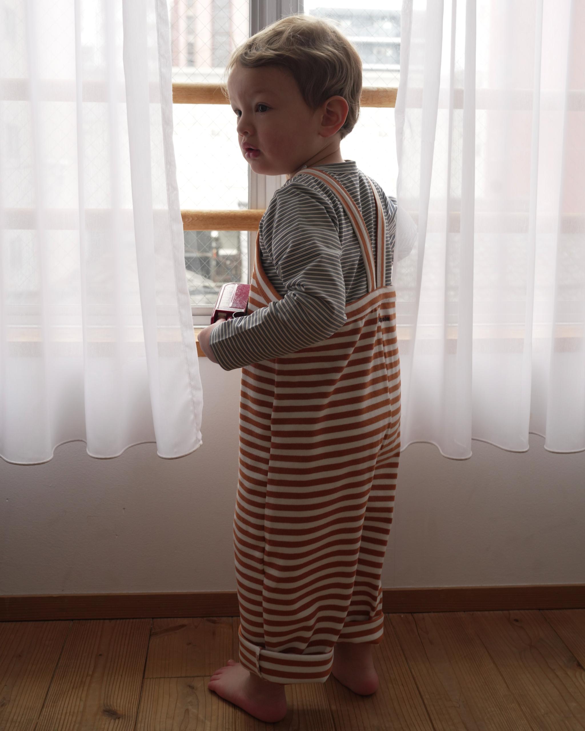 camilapole  Soft Stripe Overalls - Caramel