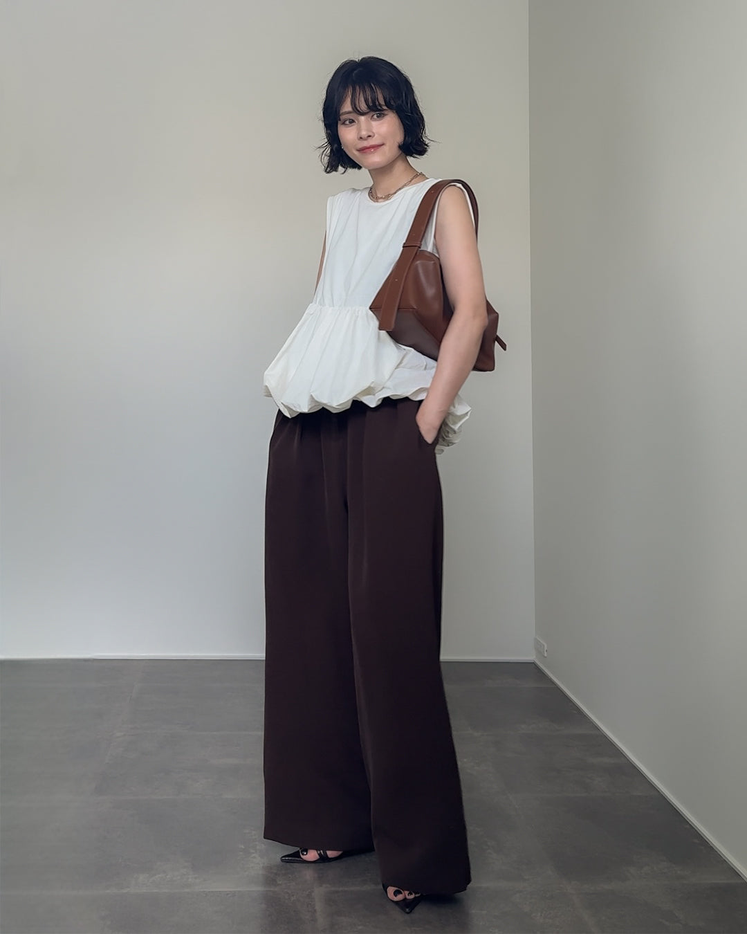 【@yun_wearさん オリジナル企画商品】tuck wide pants