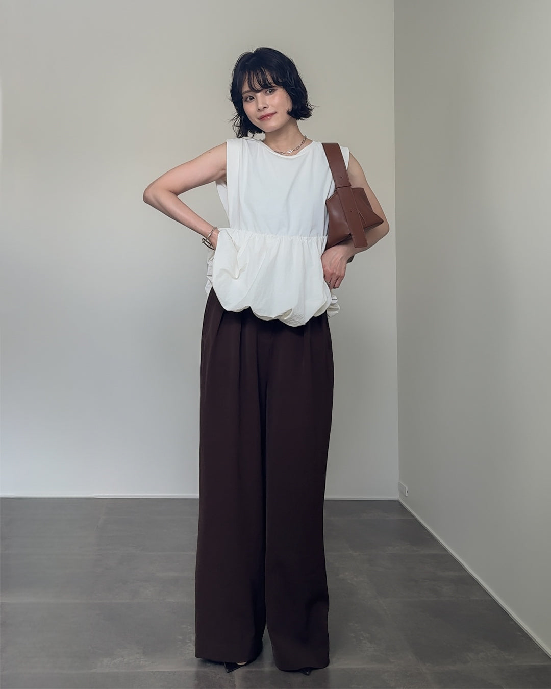 【@yun_wearさん オリジナル企画商品】tuck wide pants