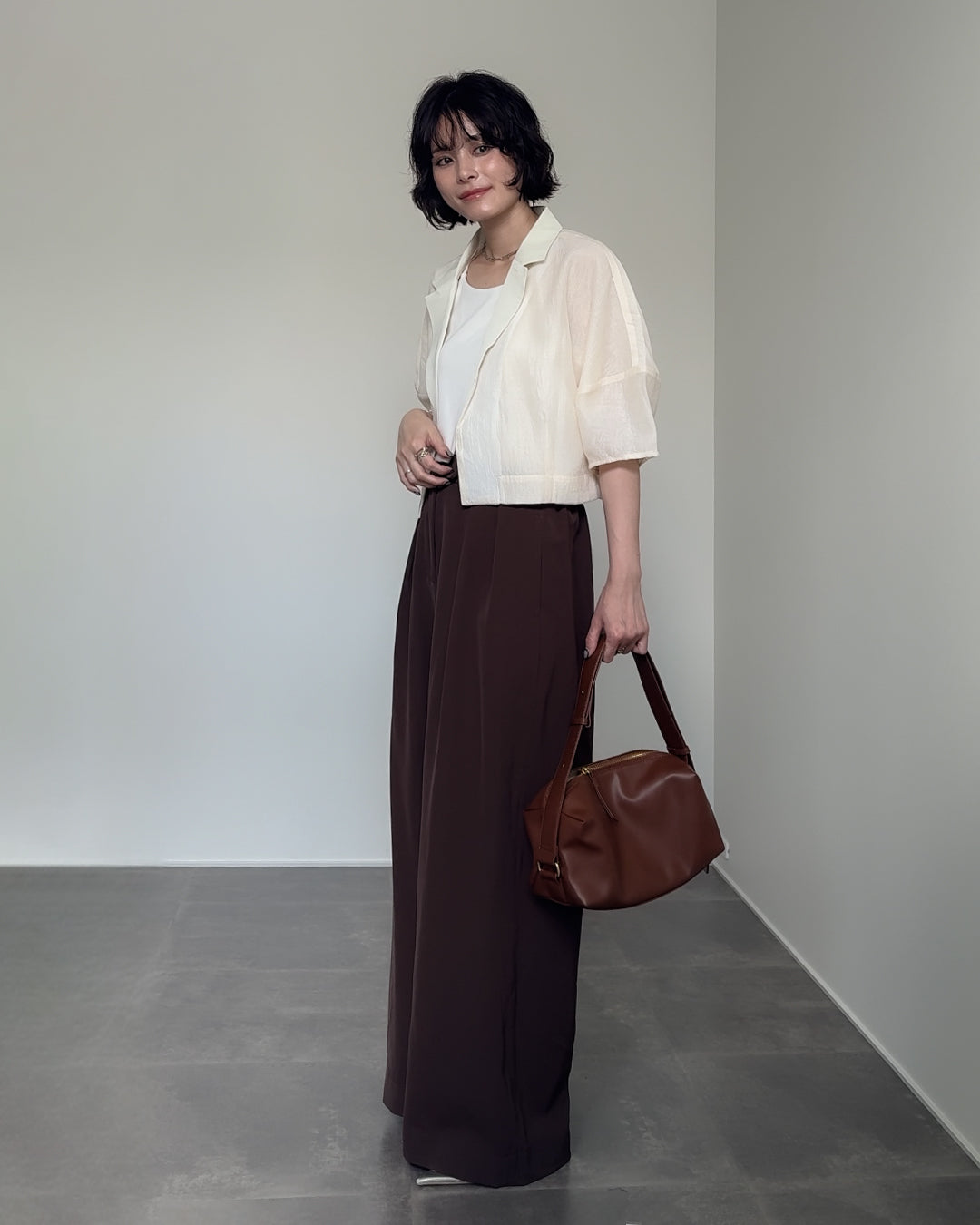 【@yun_wearさん オリジナル企画商品】lantern sleeve sheer jacket