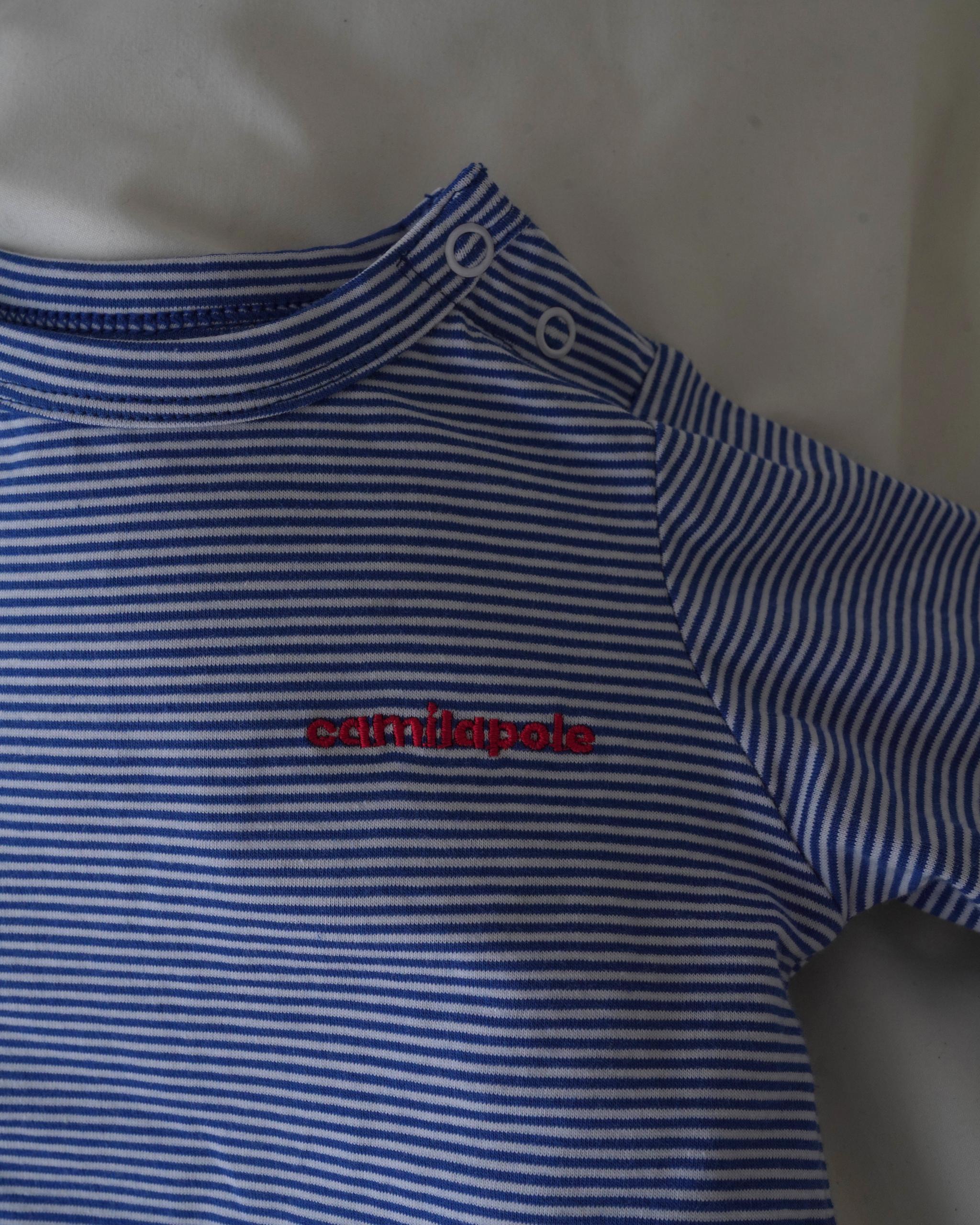 camilapole  Petit Stripe Romper – Blue