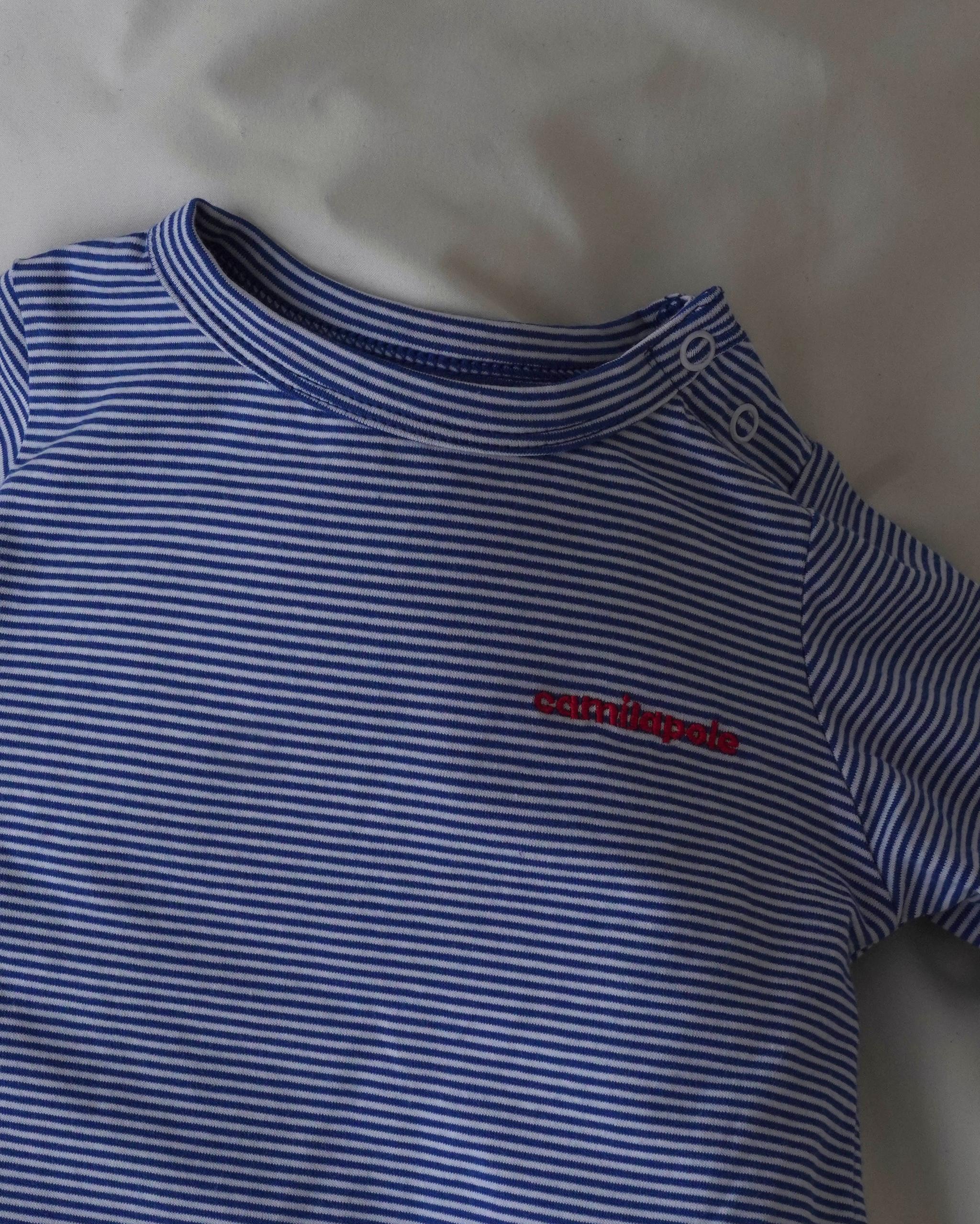 camilapole  Petit Stripe Top – Blue