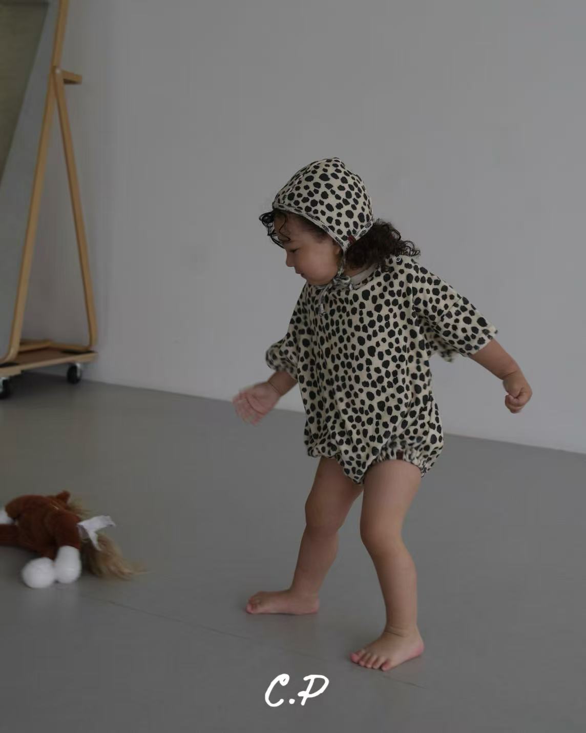 【 7.17 21:00〜NEW 】CAMILAPOLE  Tone Leopard Terry Romper