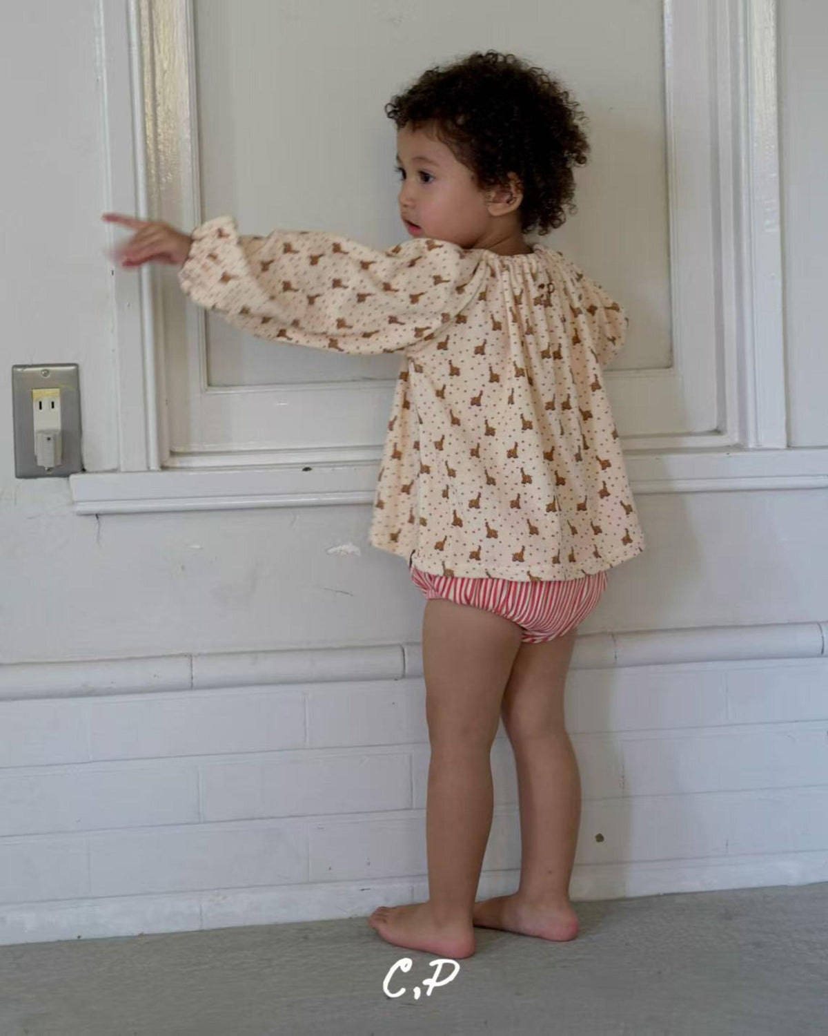 【 9.11 21:00 Launch 】CAMILAPOLE Caramel Giraffe Smock Top
