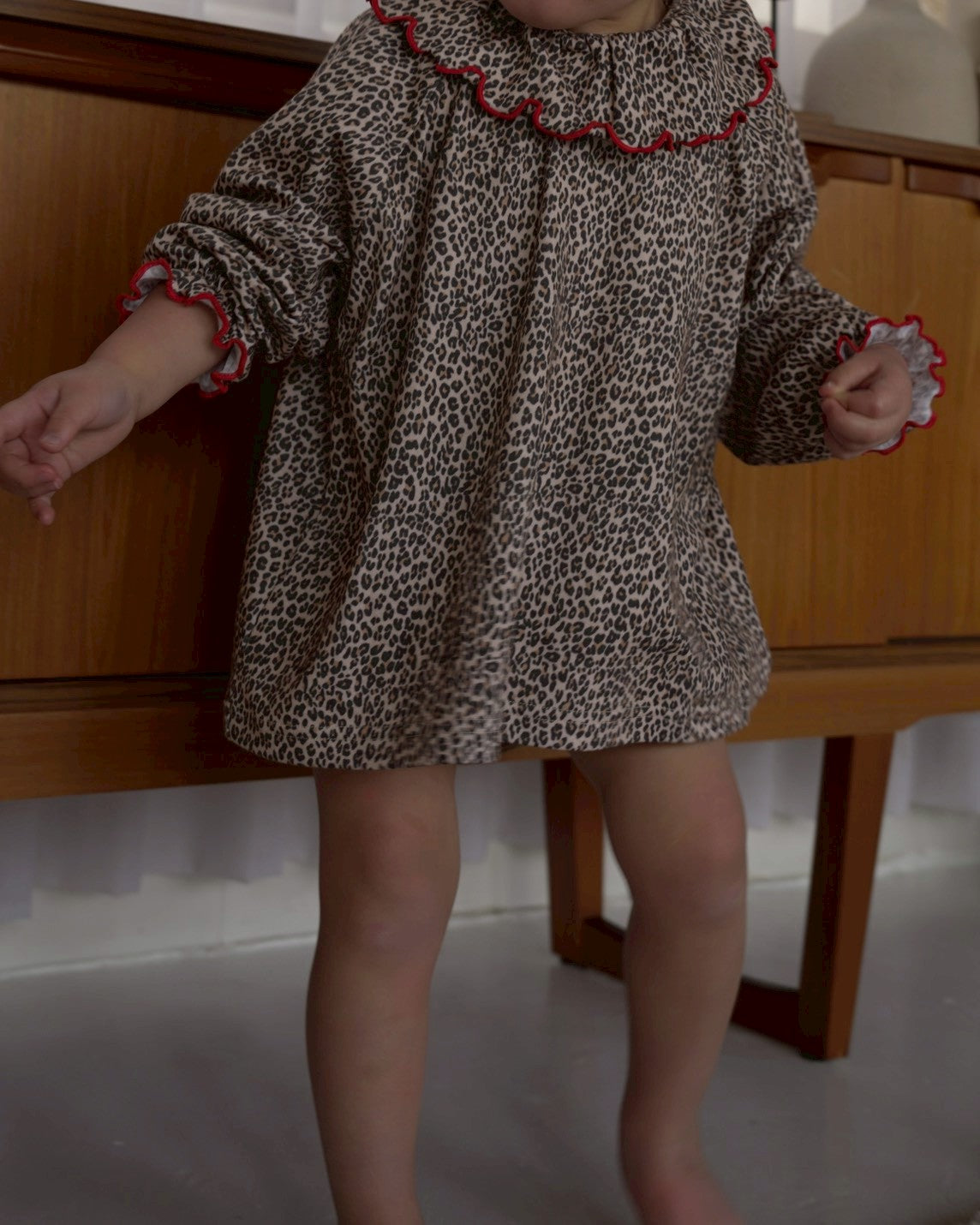 camilapole Little Leopard Frill Top