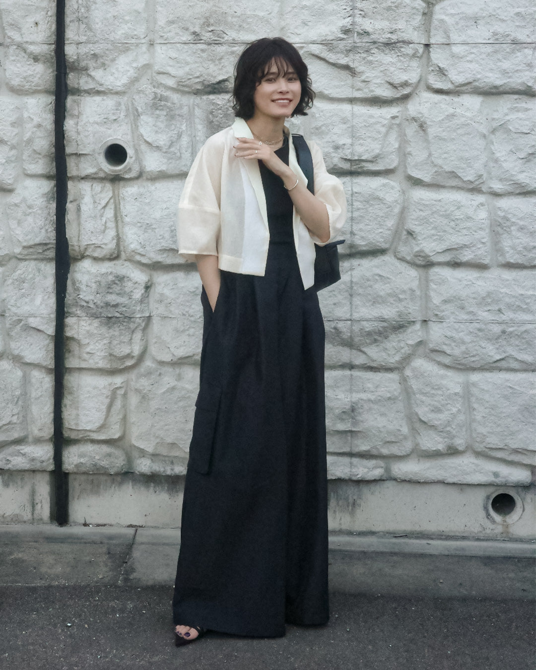 【@yun_wearさん オリジナル企画商品】lantern sleeve sheer jacket